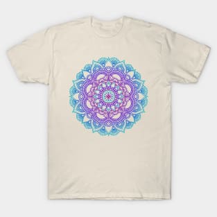 Mandala blue purple T-Shirt